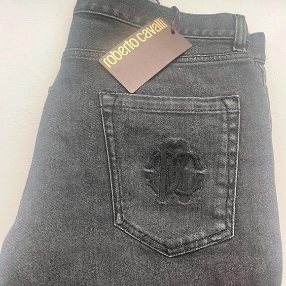 NWT Roberto Cavalli Men’s Gray Slim Fit Jeans